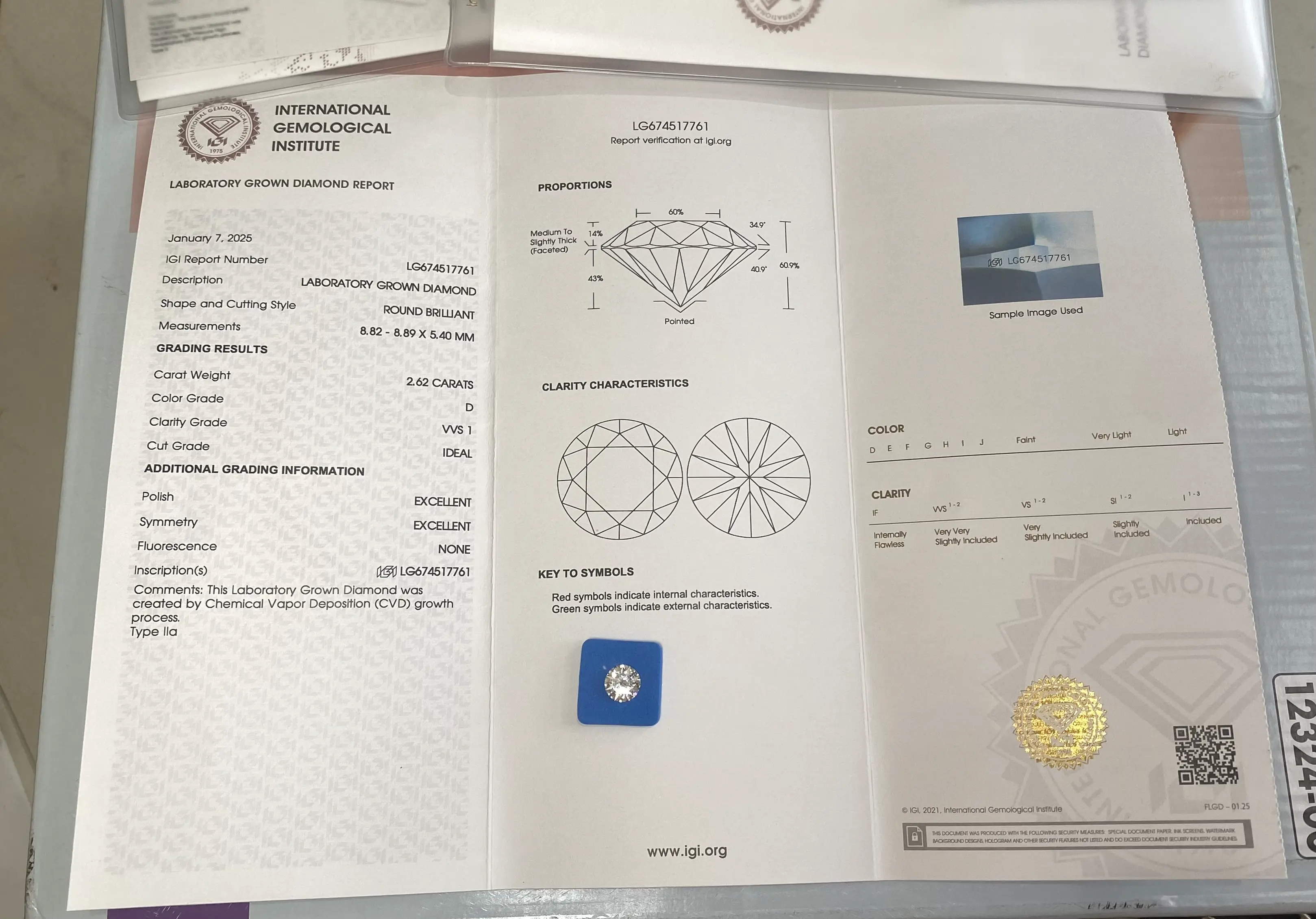 IGI Certificate LG674517761