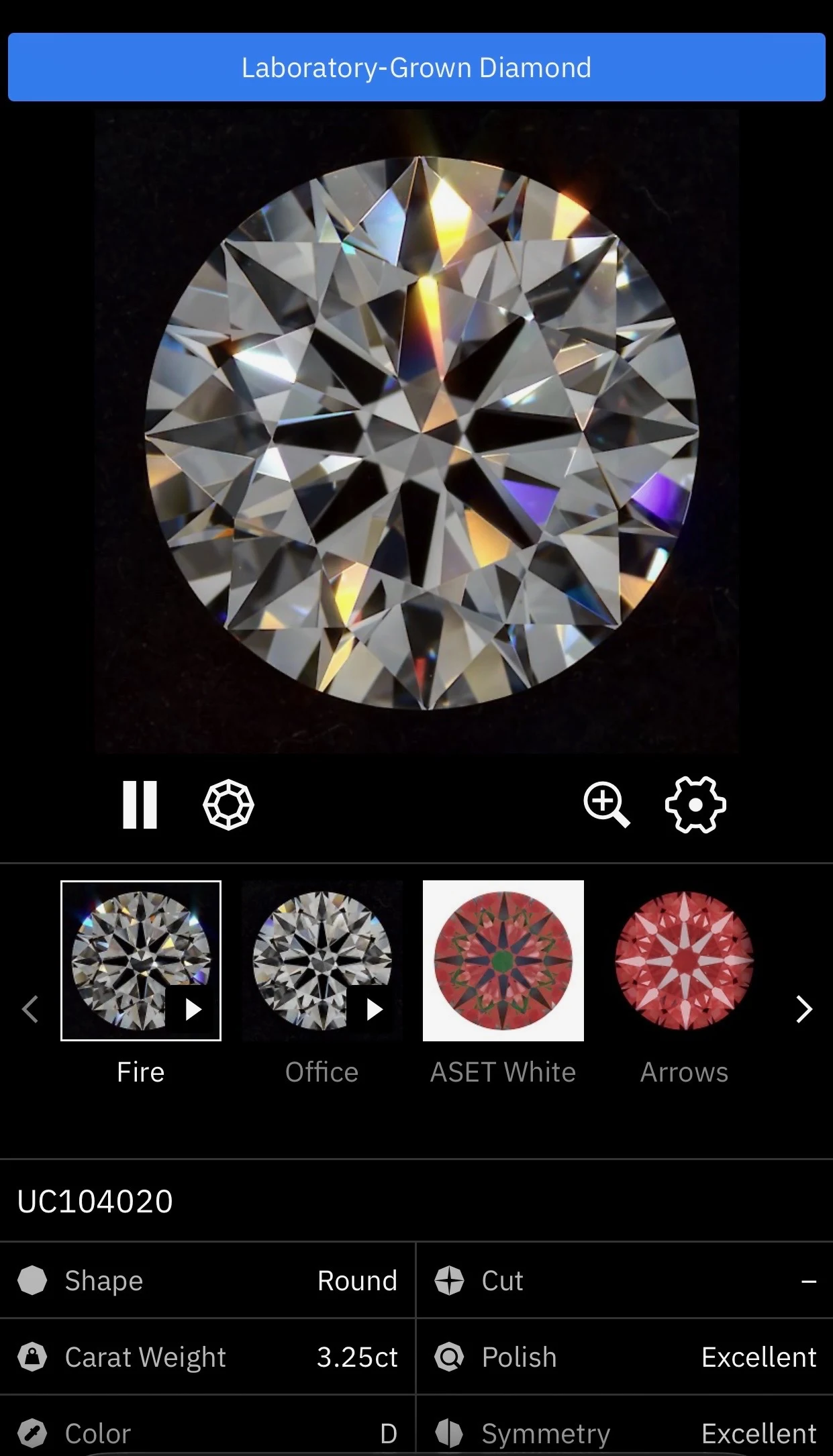 GCAL 8X — The Ultimate Diamond Cut Grade, Guaranteed Certificate